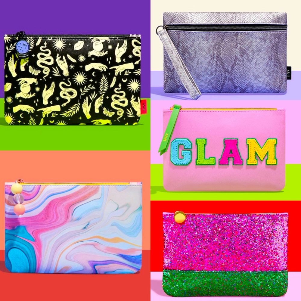 NWOT! 5 Ipsy Cosmetic Bag Bundle - Empty